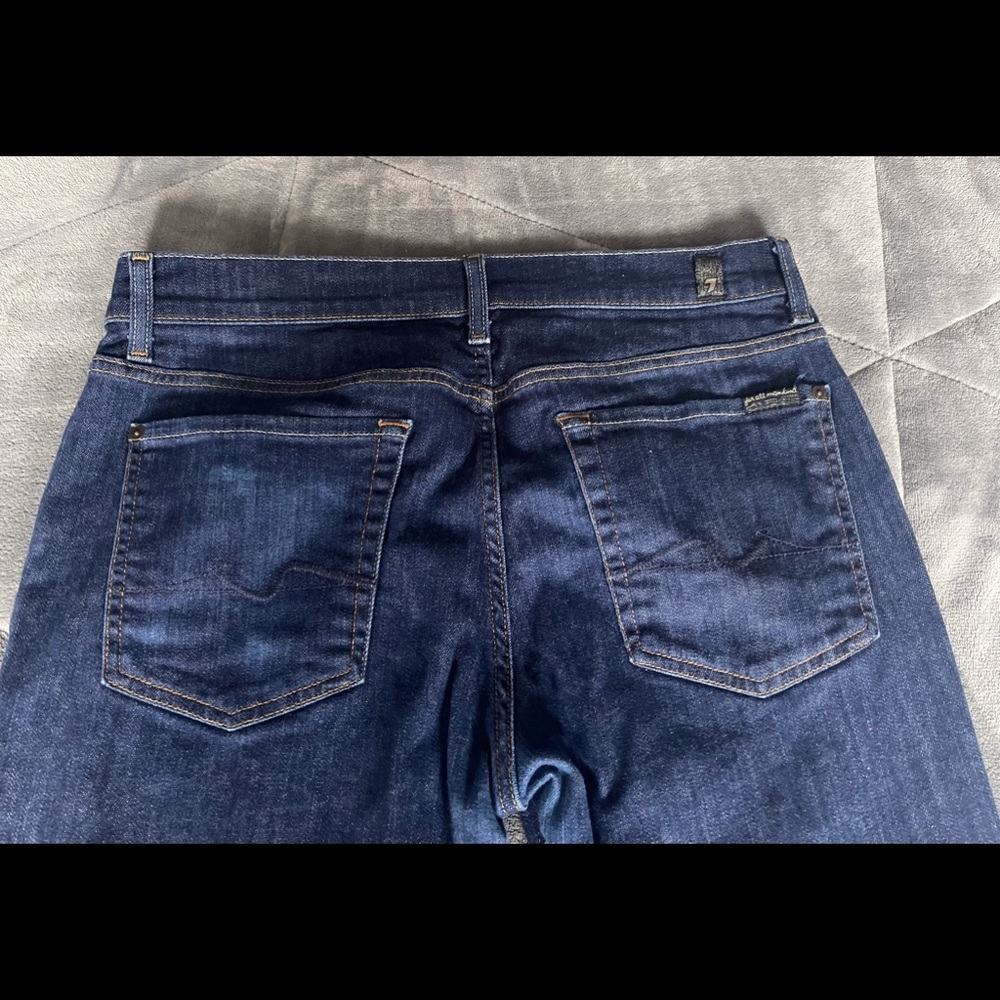 7 For All Mankind Men's Straight Jeans - Dark Blue